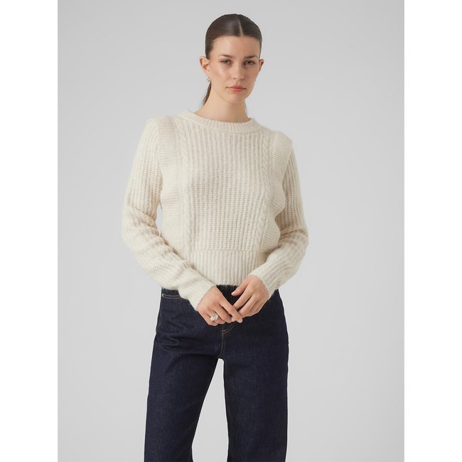 Пуловер короткий, вставки на плечах - VERO MODA (Веро Мода)