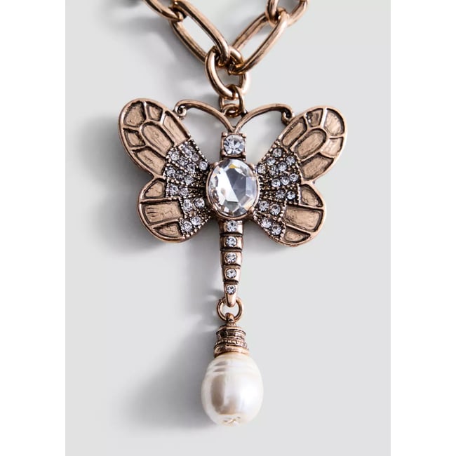Collier perles combinées or <span itemprop=