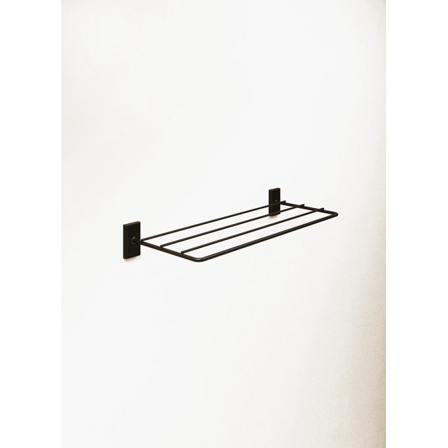 Porte-serviette Tablette mural  NEXT Couleur noir mat <span itemprop=