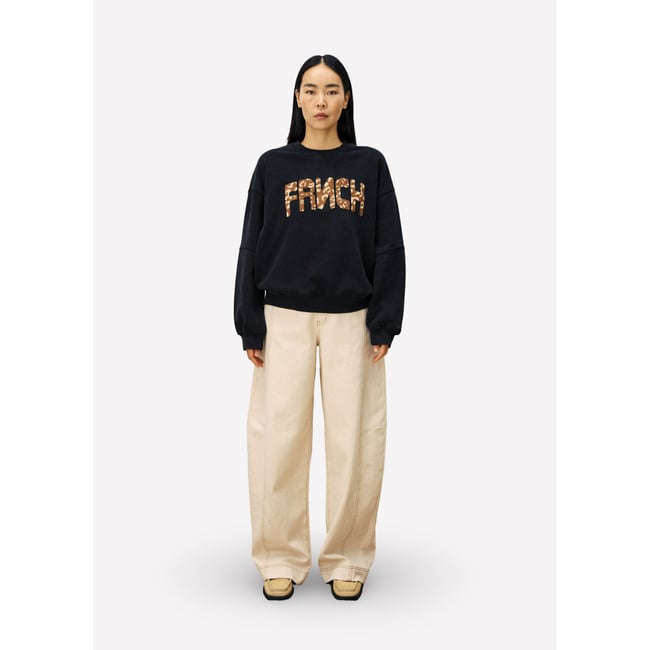 Sweatshirt  en coton TILLEUL anthracite <span itemprop=