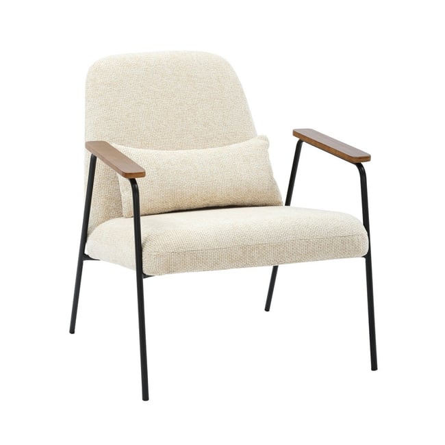 Fauteuil en tissu ALFRED Couleur marron <span itemprop=