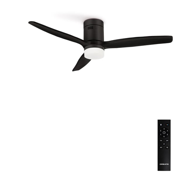 Ventilateur de plafond 40W avec lumière et télécommande WIND CALM NATURAL WOOD - CREATE