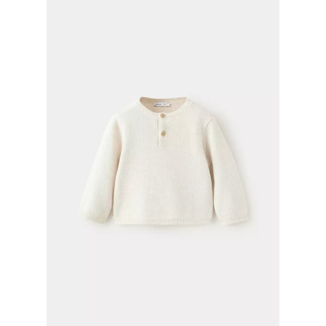 Pull-over maille manches longues sable <span itemprop=