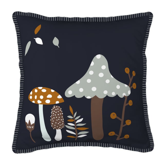Coussin Amanite le champignon bleu <span itemprop=