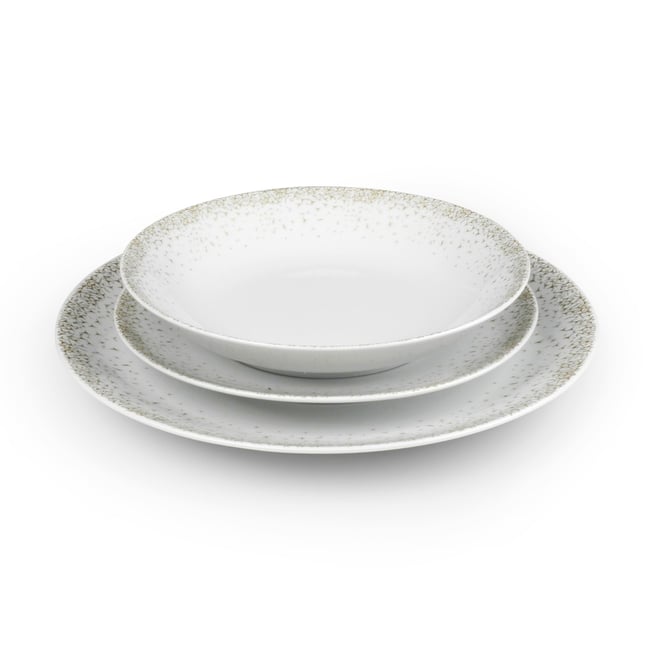 Set Di 6 Piatti Dessert Médard De Noblat - Collezione Vertigo Denim, In Gres, Lavabile In Lavastoviglie