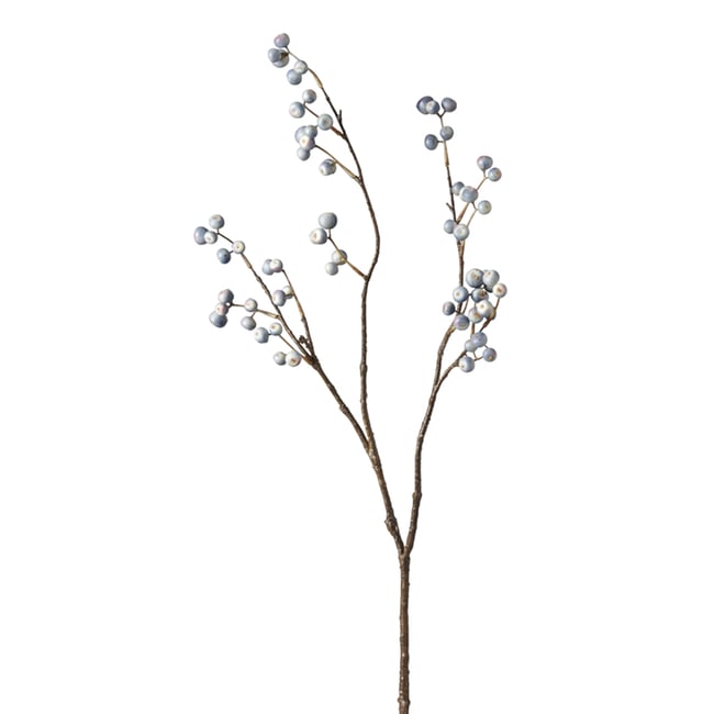 Branche de baies artificielle H90 Couleur bleu <span itemprop=