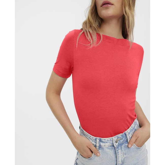 T-shirt encolure bateau manches courtes - VERO MODA