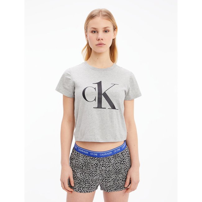 Cotton Short Pyjamas, grey, CALVIN KLEIN UNDERWEAR