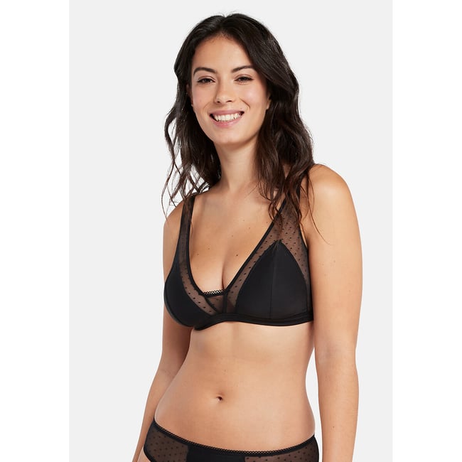 Brassière sans  armature Rosie noir <span itemprop=