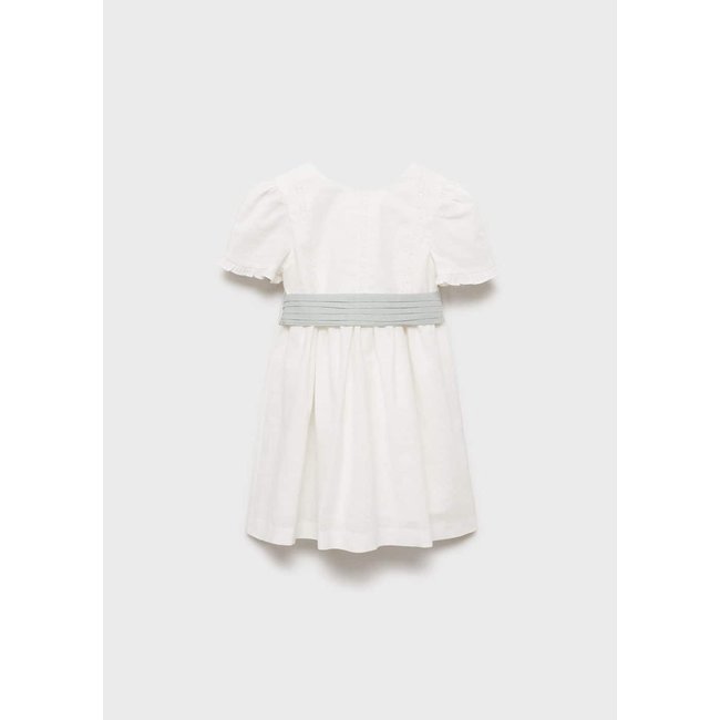 Robe lin nœud blanc <span itemprop=