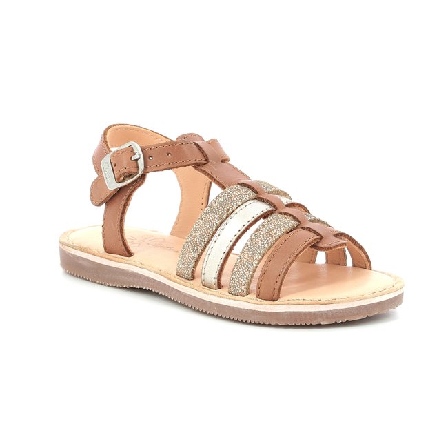 Sandales Cuir DROLOTE camel <span itemprop=