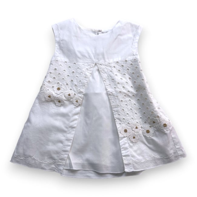 Robe bébé - Très bon état blanc <span itemprop=