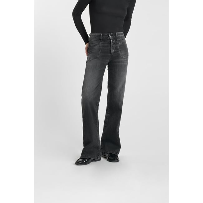 Jeans flare PULP high flare, longueur 34 grey <span itemprop=
