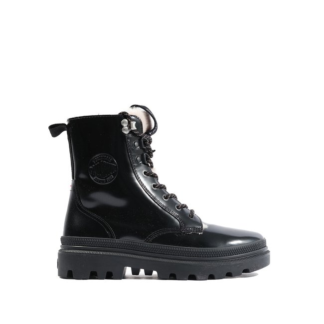 Bottines  en cuir fourrées Pallatrooper noir <span itemprop=