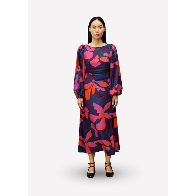 Robe  longue STENDHAL geo flowers <span itemprop=