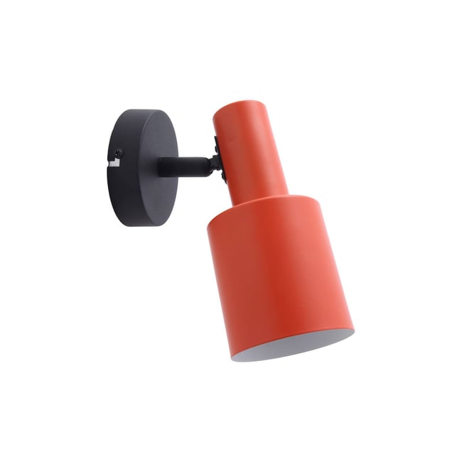 Spot en métal moderne, Ovelia Couleur orange, noir <span itemprop=