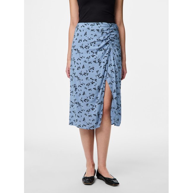 Jupe mi-longue PIECES faded denim <span itemprop=