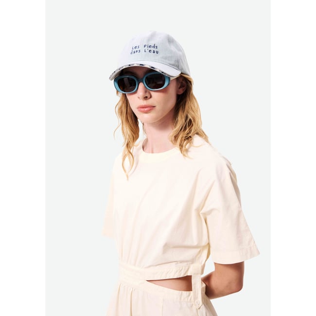 Casquette PIEDS bleu jean <span itemprop=