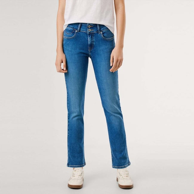 Jean Coupe Slim, Taille Moyenne - Gen faded azure powerflex <span itemprop=