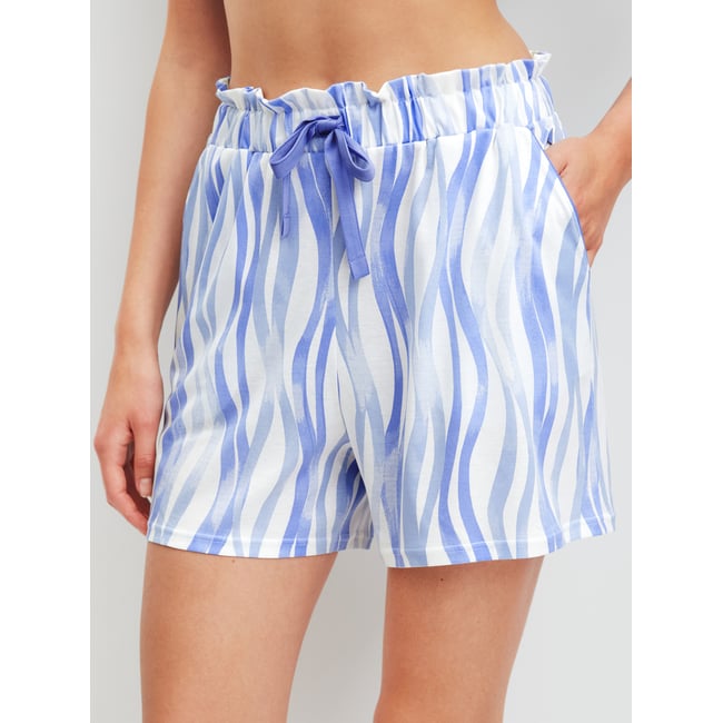 Short de pyjama Coton FAVOURITES OCEAN blanc étoilé <span itemprop=