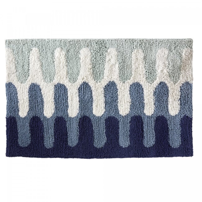 Tapis de bain en coton tufté ADAM Couleur bleu <span itemprop=