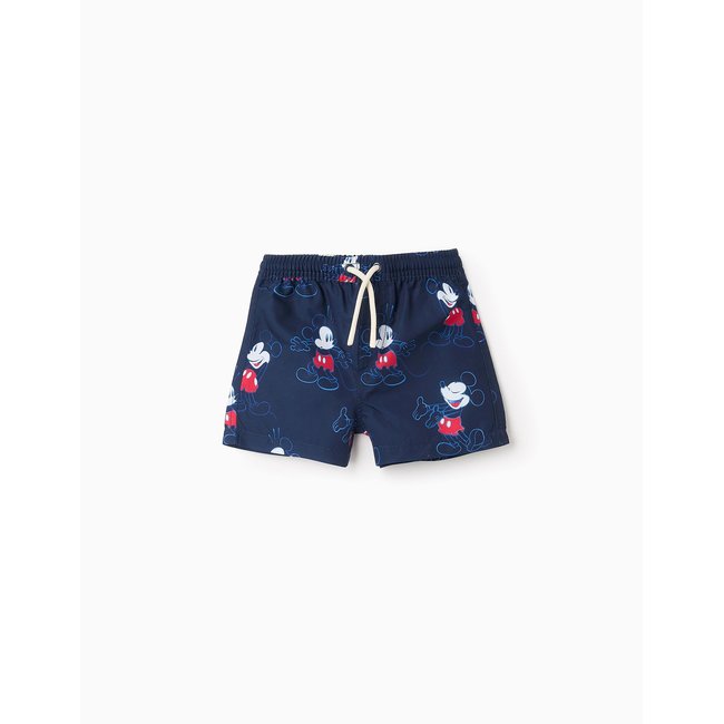 Short de Bain avec Mickey bleu foncé <span itemprop=