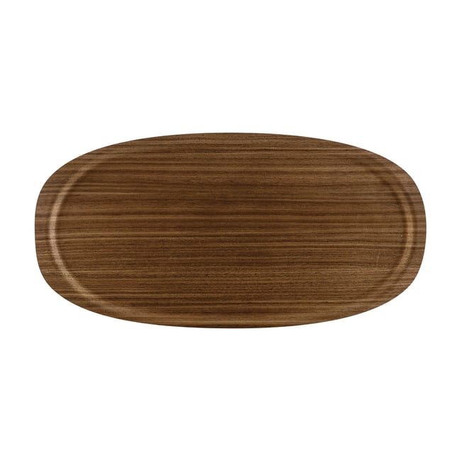 Plateau Ovale Viventium Noyer 56 x 28 cm Couleur v002240 <span itemprop=