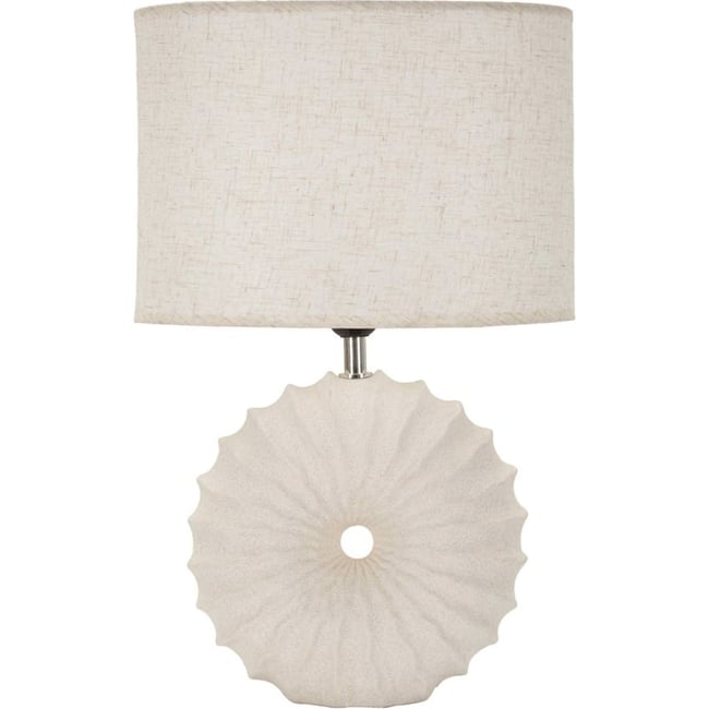 Lampe à poser céramique abat-jour MODERN Couleur sable <span itemprop=