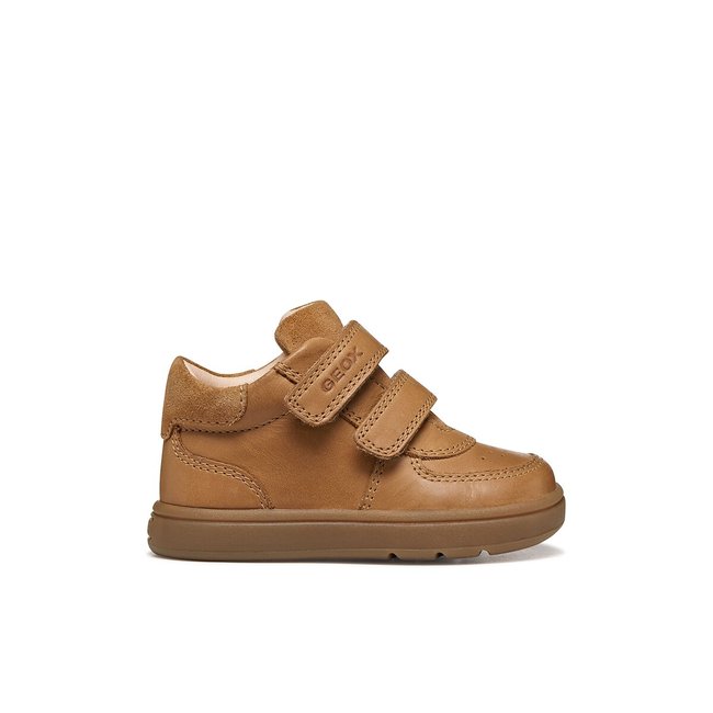 Sneakers mit Klettverschluss aus Leder, BIGLIA cognac <span itemprop=