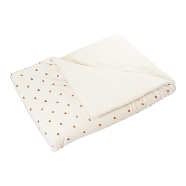 Couverture bébé réversible blanc <span itemprop=