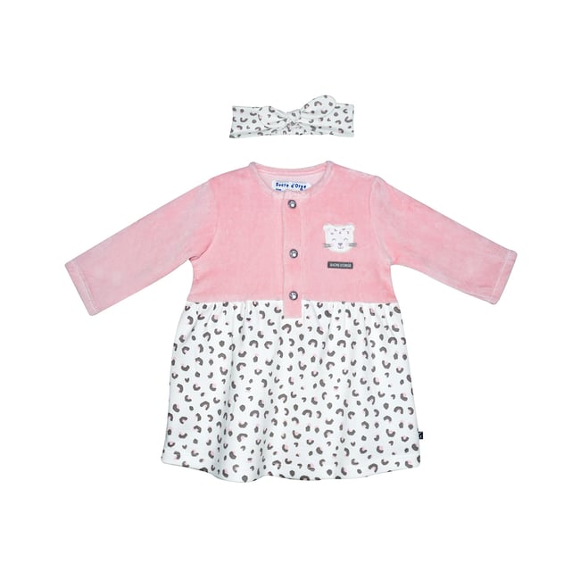 Robe bandeau marisol maille bebe rose <span itemprop=