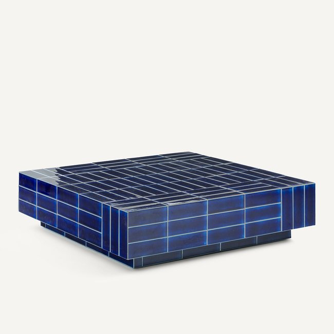 Table basse céramique, Dendi bleu encre <span itemprop=