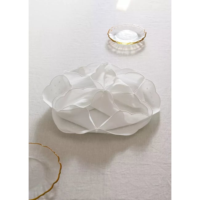 Corbeille à pain avec détails brodés Couleur blanc <span itemprop=