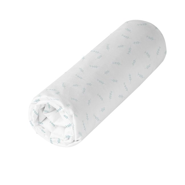Drap housse  en Percale de coton - SOPHIE blanc <span itemprop=