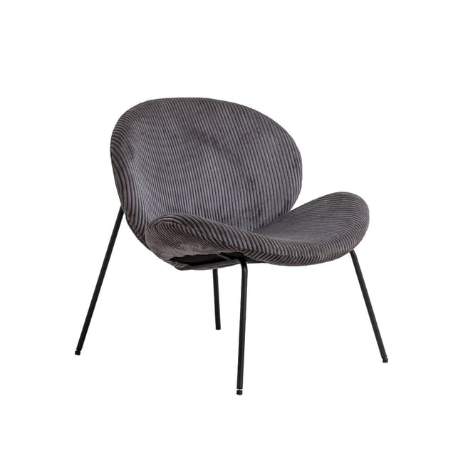 Fauteuil en velours côtelé et métal DORIAN - MADE IN MEUBLES 