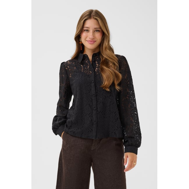 Blouse à manches longues noir pitch black <span itemprop=