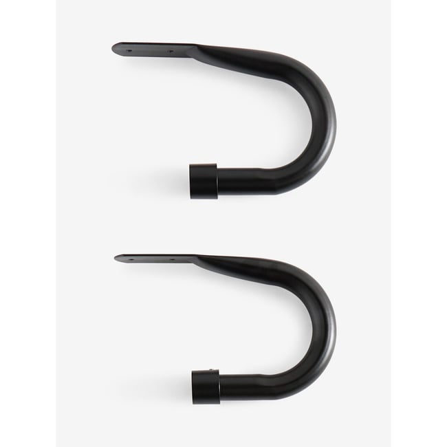 Embrasses de rideaux clous arrondis, lot 2 noir <span itemprop=
