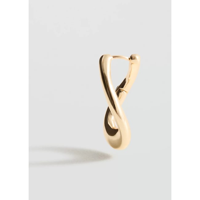 Boucles d’oreilles demi-créoles en acier inoxydable - MANGO