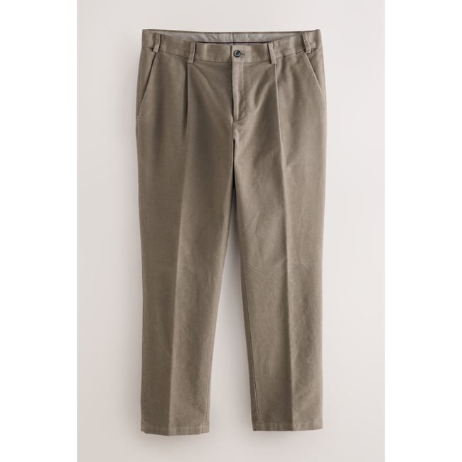 Pantalon chino habillé standard marron champignon <span itemprop=