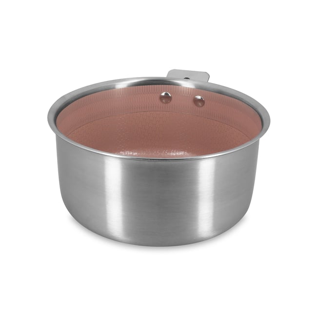 Casserole 18cm en acier inoxydable, AGLAE inox-rose <span itemprop=
