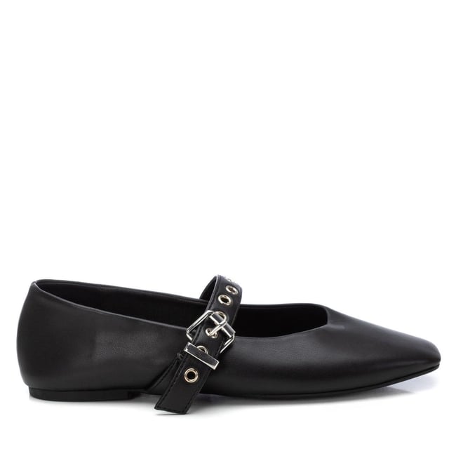Chaussure Ballerine Plaine Décontractée Boucle noir <span itemprop=