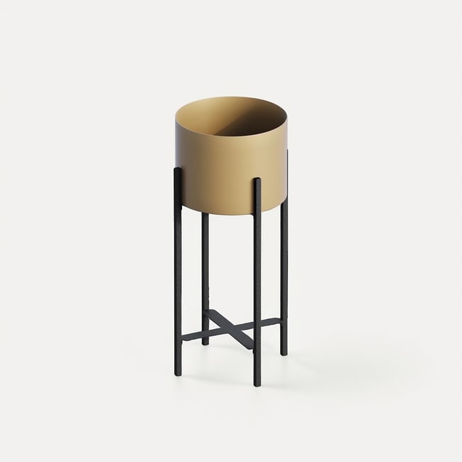 Декоративный горшок GED / ГЕД черный + золотистый SO'HOME
