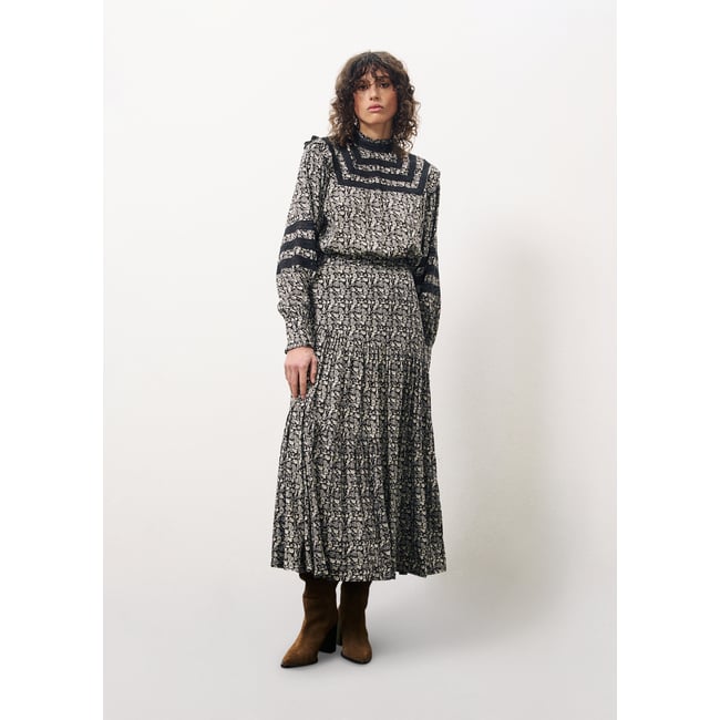 Jupe  AUDREY flora marron chocolate <span itemprop=