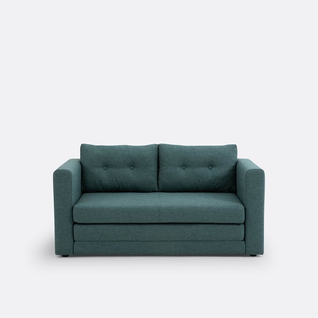 Sofá-cama, tecido texturizado, 2 lugares, Udel - SO'HOME