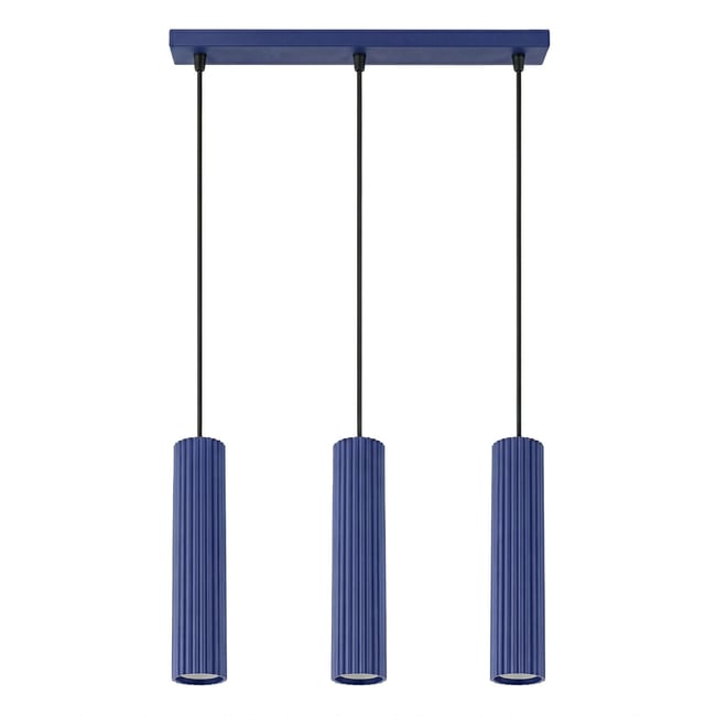 Suspension Aluminium Outremer GU10 3 Karbon Couleur outremer <span itemprop=