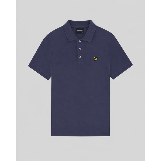Polo en coton bleu intense marine <span itemprop=