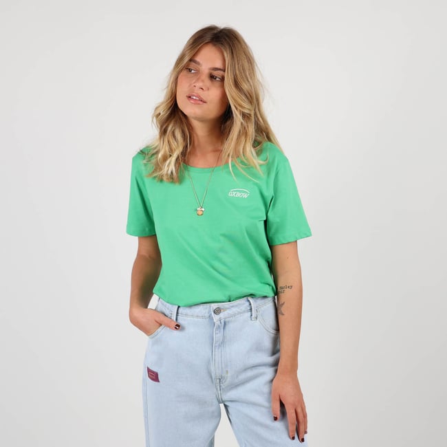 OXBOW Poncho Uni Brodée SYKE Été 2025 - Coton Velours Avec Capuche Et Poche