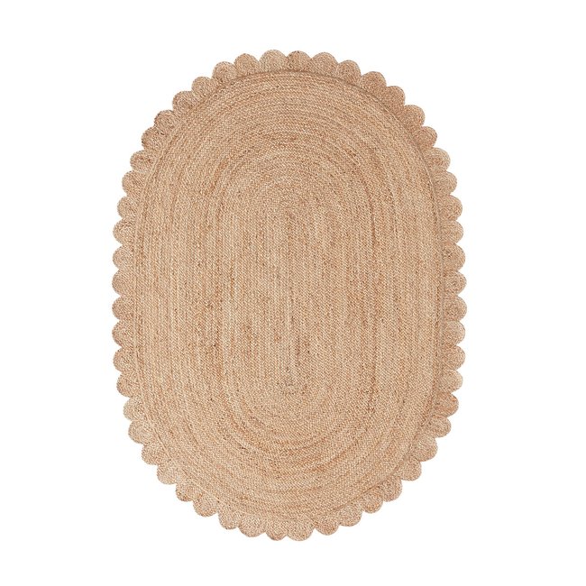 Tapis ovale jute, Aftas Couleur naturel <span itemprop=