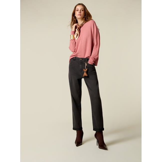 Jean boyslim noir délavé noir <span itemprop=