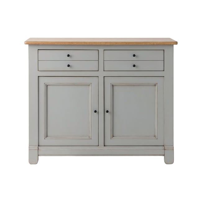 Buffet vaisselier bois massif 6 portes 3 tiroirs - EMBELLIE - CAMIF